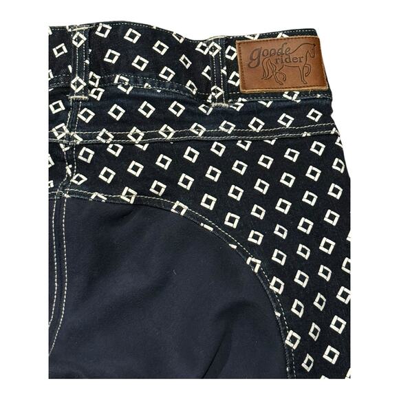 Goode Rider blue denim with white print & Horze gray breeches bundle size 28 R - Picture 14 of 16